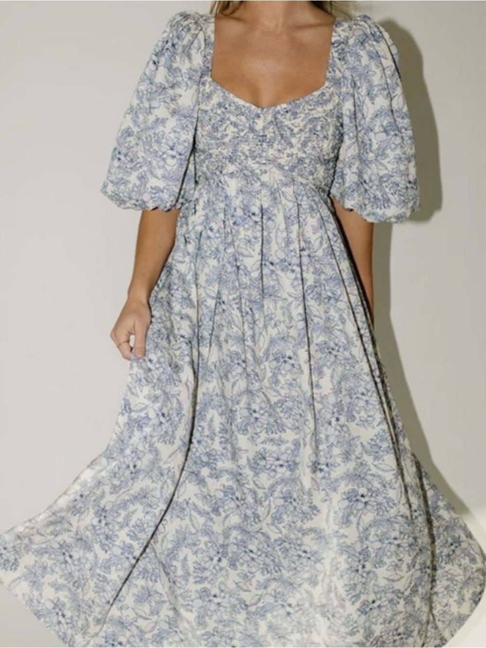 NWT ZOCO Gala Midi Dress Maximalist Whimsy Cottagecore Romantic Soft Girl L